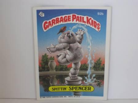 092b Spittin SPENCER [w/ (C)] 1986 Topps Garbage Pail Kids Card